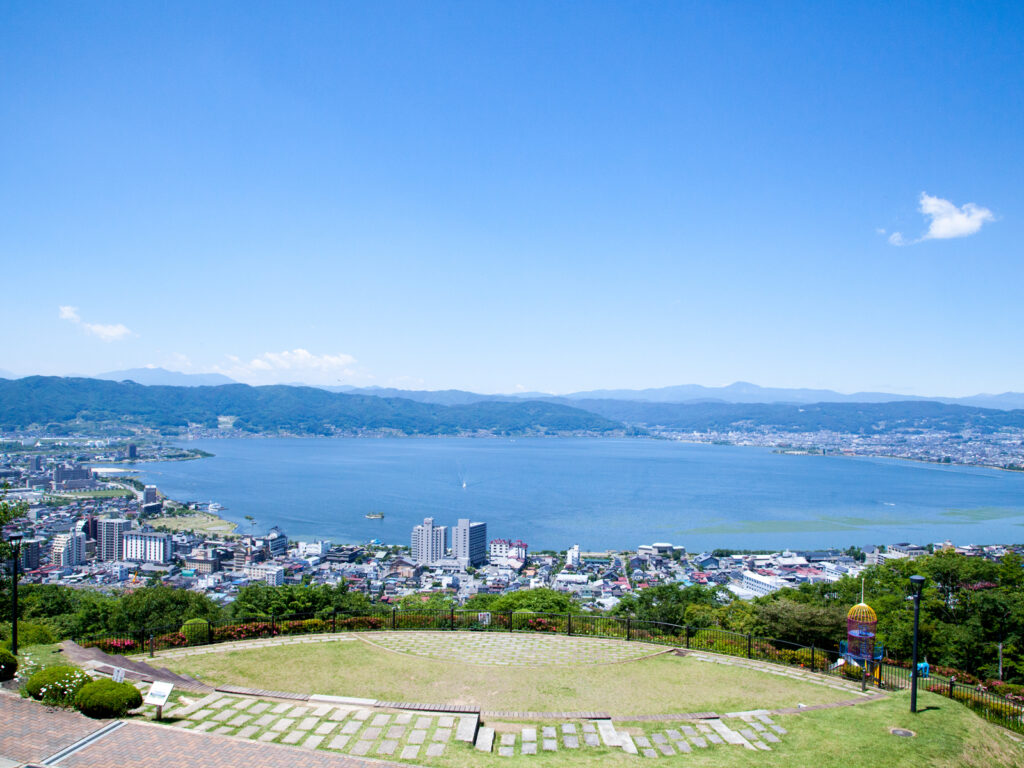 諏訪湖周辺の諏訪市